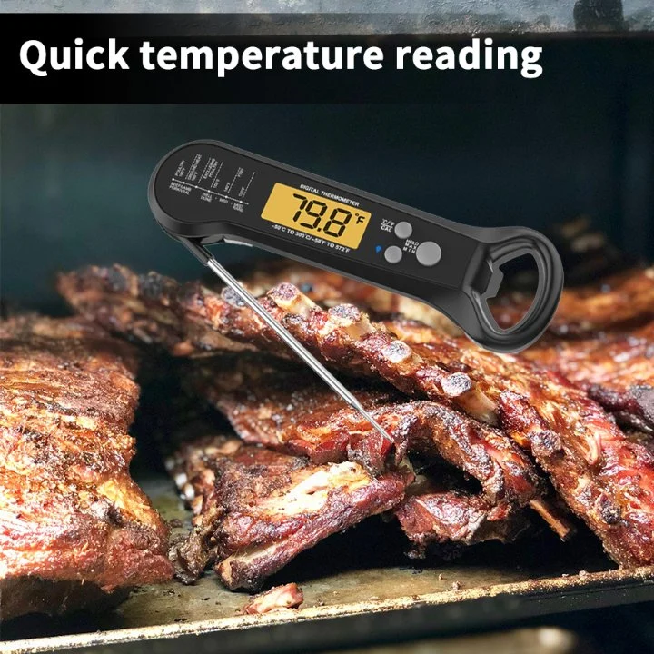 탐침과 2022년 새로운 디지털 온도계가 요리용 가구 온도계를 위해 고기 온도계를 폴딩시킵니다