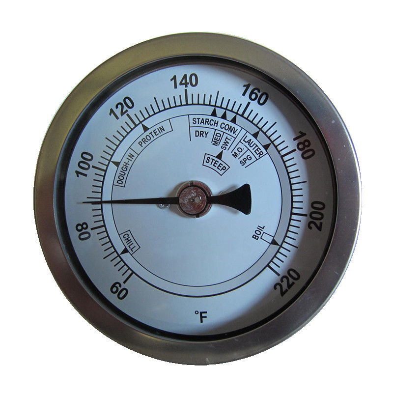 80mm Dial Bimetallic Weldless Brewing Thermometer